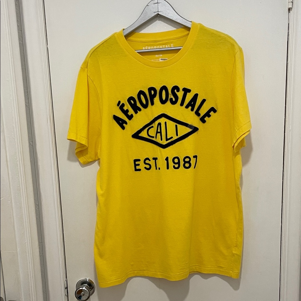 Aeropostale Cali Yellow Short Sleeve Tee